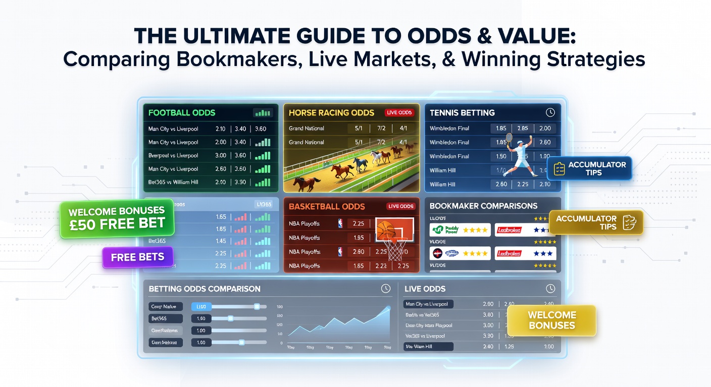 Rain-soaked football pitch during a Premier League match, highlighting weather's impact on live odds