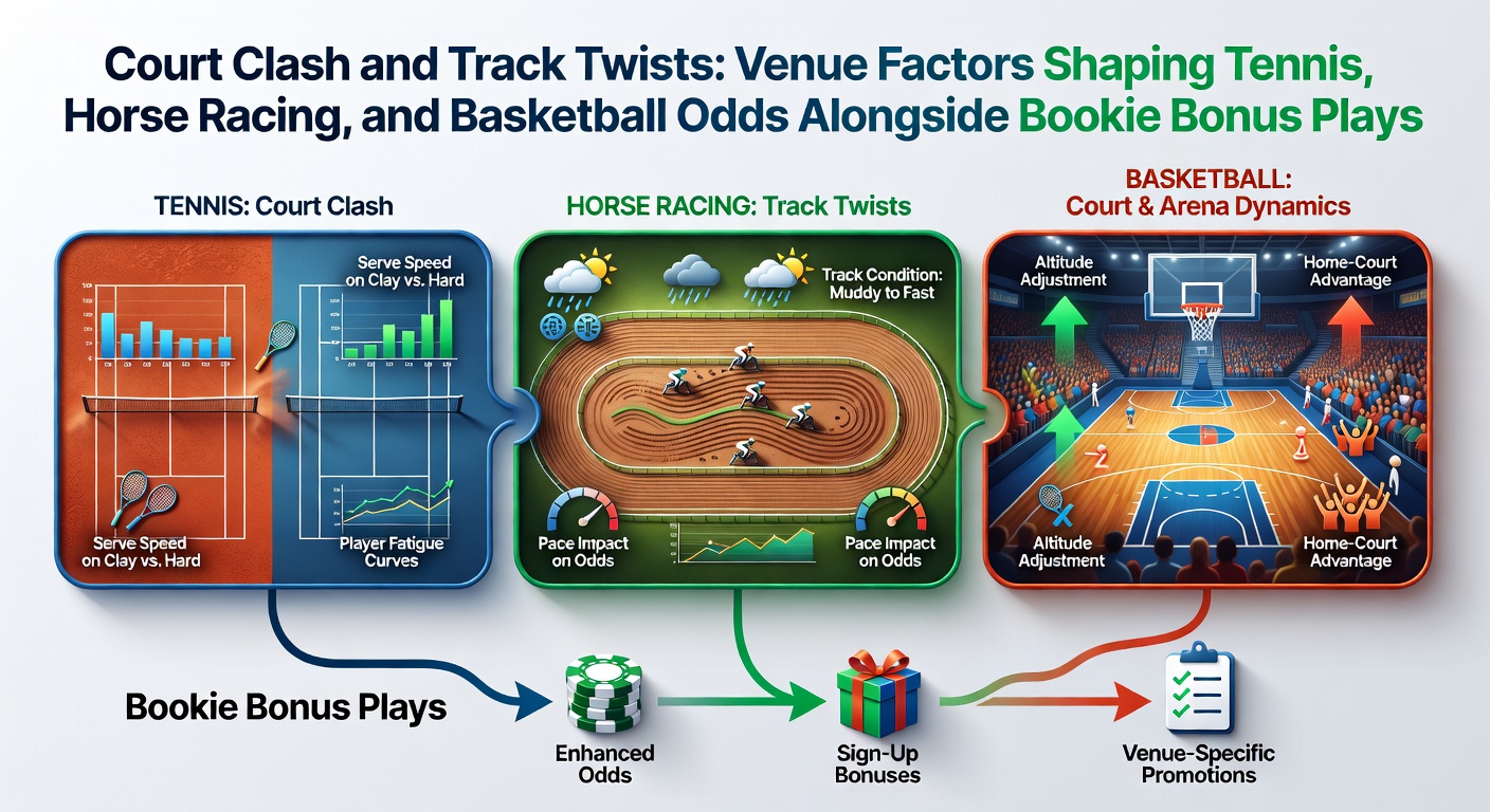 Tennis players competing on a clay court during a high-stakes match, highlighting venue-specific challenges that influence betting odds