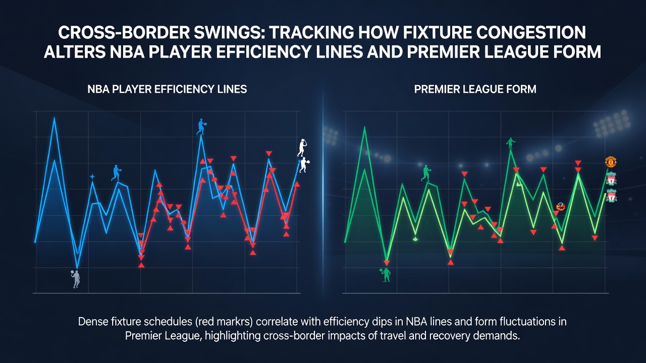 Bookmaker comparison dashboard showing NBA efficiency odds and Premier League set piece lines side by side