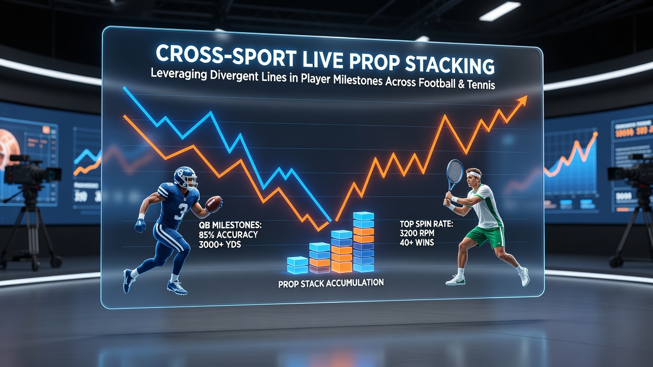 Live betting dashboard displaying stacked player props across four sports with bonus balance indicators