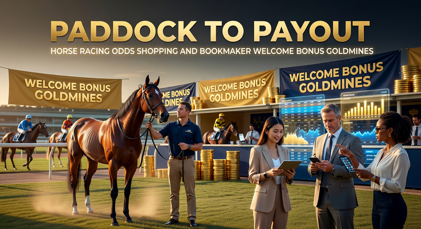 Horses parading in the paddock under sunny skies, jockeys inspecting runners ahead of a major race