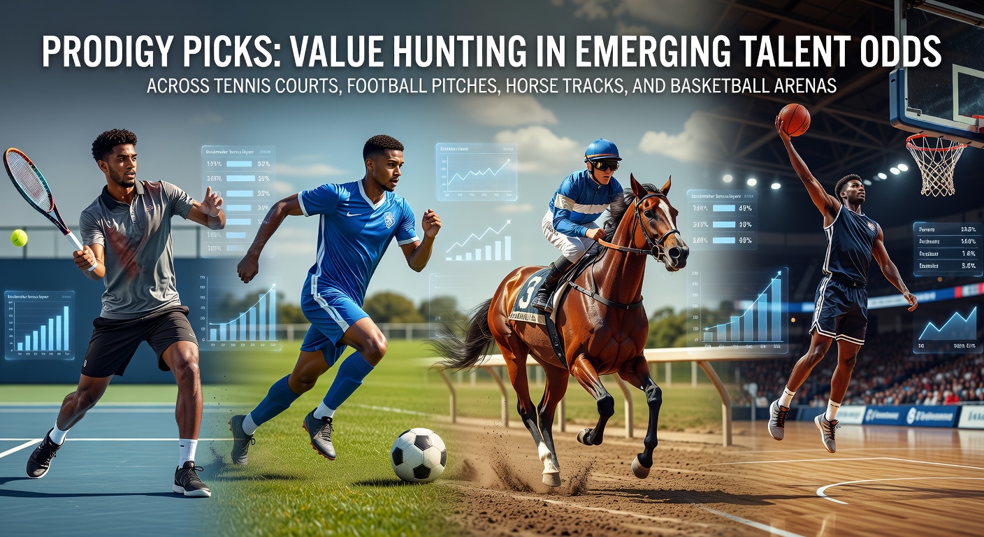 Young tennis prodigy delivering a powerful serve during an intense match on a sunlit court, highlighting emerging talent in action