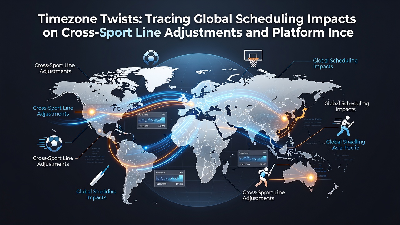 Digital betting interface showing live odds adjustments for events in different time zones