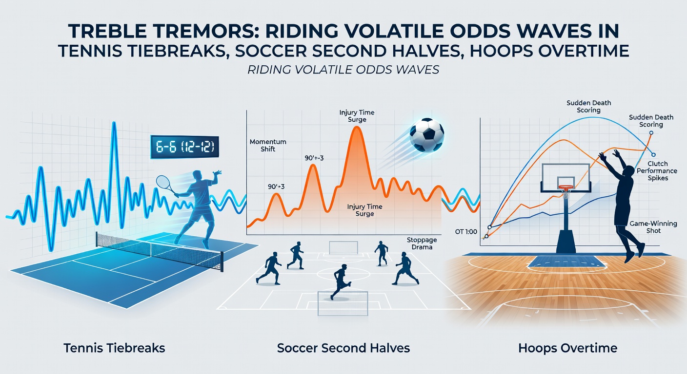 Soccer players clashing in a tense second half, with live betting odds screen showing dramatic shifts overlaid